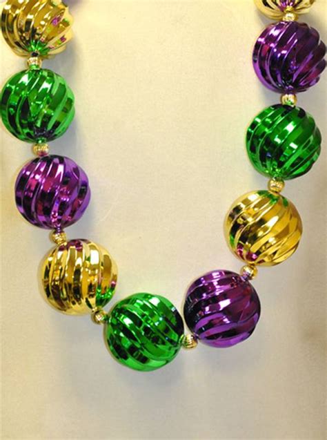 46 Long Big Swirl Globe Beads Big Mardi Gras Beads Beads From