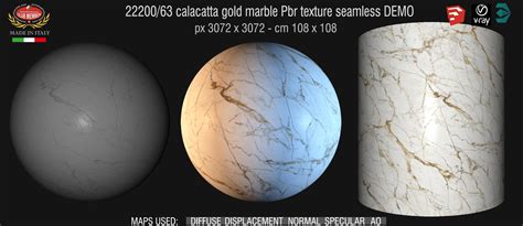 Calacatta Gold Marble Pbr Texture Seamless