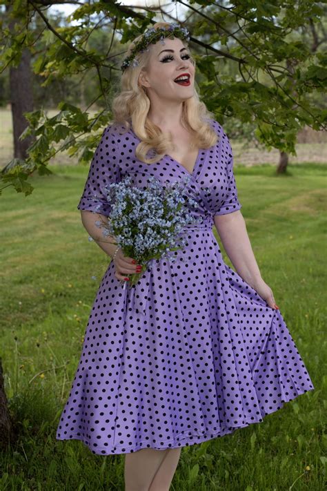 Matilda Lavender Polka Dot Wrap Dress Success