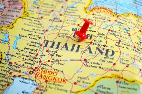 Die nebenstehende karte kannst du gern kostenlos auf deiner eigenen webseite oder reisebericht verwenden. Thailand-Karte stockfoto. Bild von kartografie, thailand ...