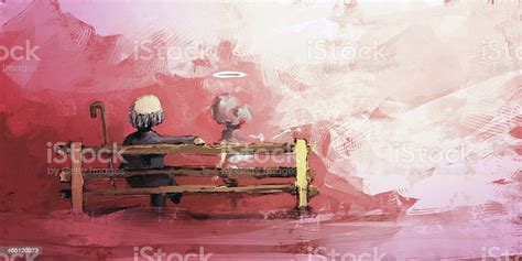 Old Man With His Wife Stock Illustration Download Image Now Absence