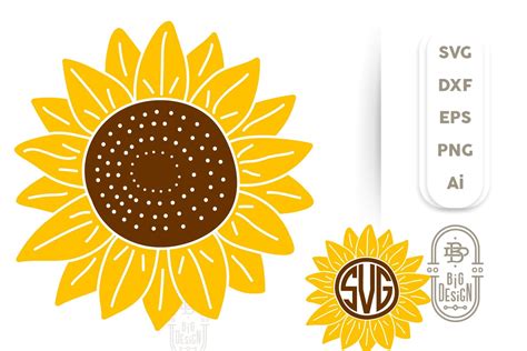 Sunflower Svg Decal Free Layered Svg Files