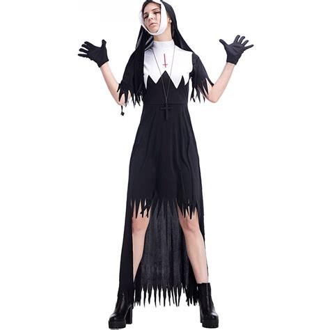 Halloween Costume Woman Clothing Priests European Religious Role Play