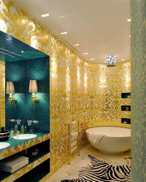 Ceiling tile faux tin smoked gold decor wall panel pl19 10pcs/lot. 16+ Gold Tile Bathroom Designs, Decorating Ideas | Design Trends - Premium PSD, Vector Downloads