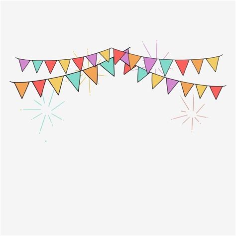 Holiday Bunting Vector Art Png Cute Cartoon Holiday Little Bunting