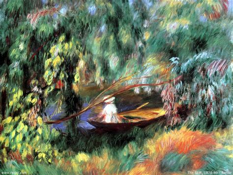 Painting Pierre Auguste Renoir Boat Classic Art Hd Wallpapers
