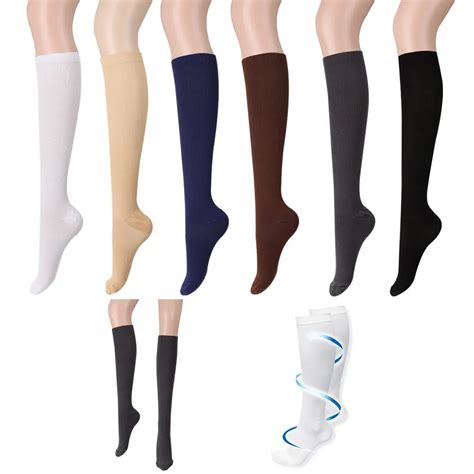 Men Women Anti Fatigue Knee High Elastic Stockings Compression Leg