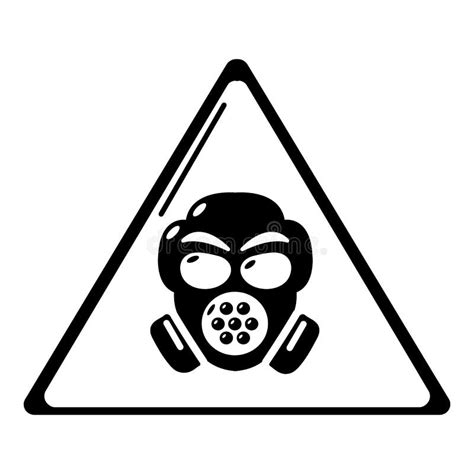 Gas Mask Icon Simple Style Stock Vector Illustration Of Danger