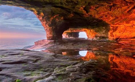 The Most Gorgeous Sea Caves In The World Pictured Rocks National