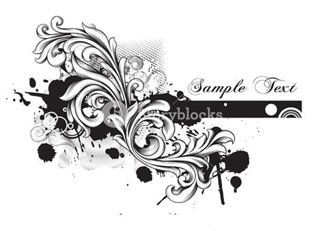 Grunge Floral Vector Illustration Royalty Free Stock Image Storyblocks