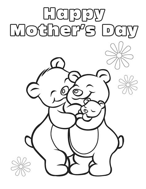 These happy mother's day coloring sheets could be used as a church activity for the kids on mother's day or at home with the littles. Free Printable Mothers Day Coloring Pages For Kids
