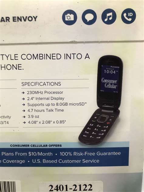 Consumer Cellular Envoy Flip Phone Telephone New Unopened Sealed Ebay