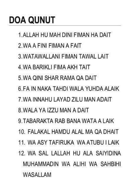Savesave bacaan doa qunut dalam bacaan rumi for later. Viral Johor - Doa Qunut.. Dalam sebutan rumi.. | Facebook