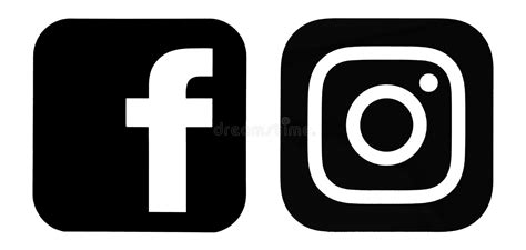 Set Facebook I Instagram Logowie Zdjęcie Stock Editorial Ilustracja