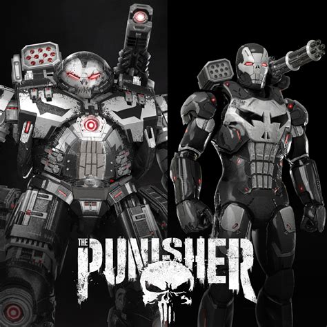 Artstation Punisher Iron Man 3d Fanarts