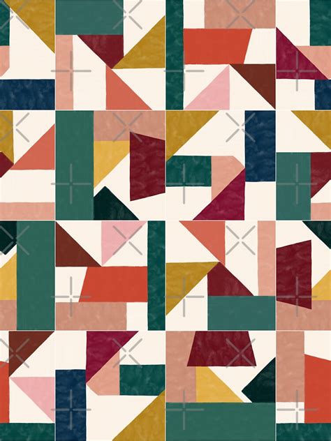 Tangram Wall Tiles 01 Sticker By Designdn Redbubble