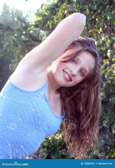 Beautiful Teen Girl Stock Image Image Of Sleeveless 10065961