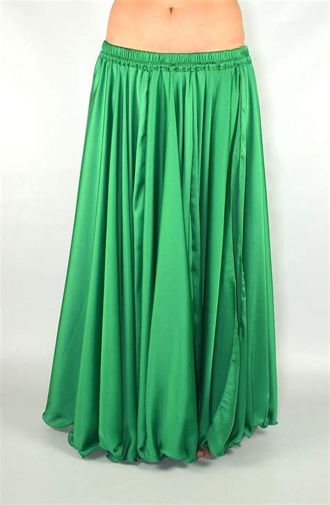 Silk Satin Skirt Emerald Green Bellydance Boutique Uk