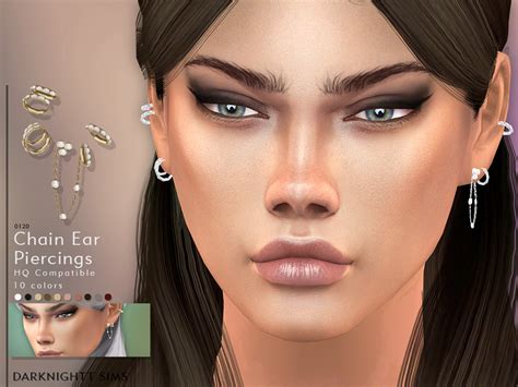 Darknighttsims Chain Ear Piercings Have 10 Emily Cc Finds