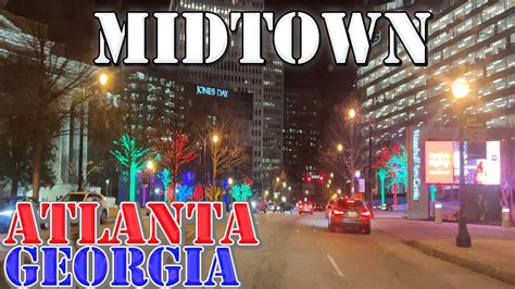 Midtown Atlanta Georgia 4k Neighborhood Night Drive Youtube