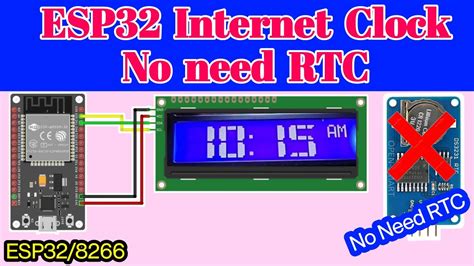 Internet Clock With Esp32 Lcd Display Using Ntp Client In 2020 Diy