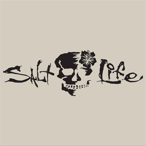 Download Signature Hibiscus Skull Decal | Salt life decals, Turtle ...