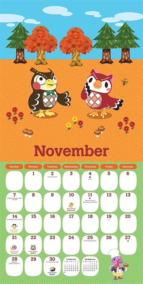 Animal Crossing New Leaf Calendar 2021 | 2021 Calendar
