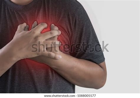 Man Disease Chest Pain Suffering Heart Stock Photo 1088005577
