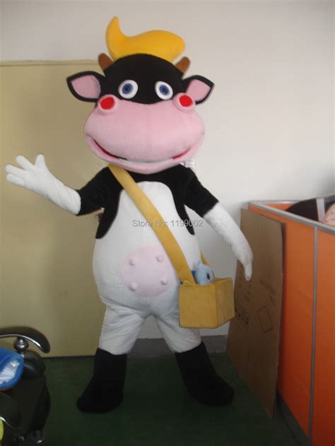 Quality Adult Dairy Cow Mascot Costume Cow Head Costumes Free Shipping