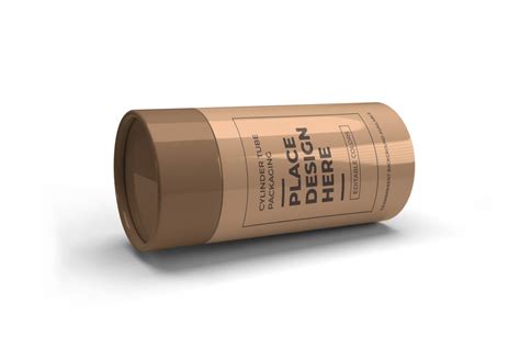 Download Cylinder Tube Packaging Mockup Template | Deeezy