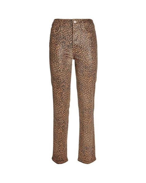 frame denim coated le sylvie jeans in brown lyst canada