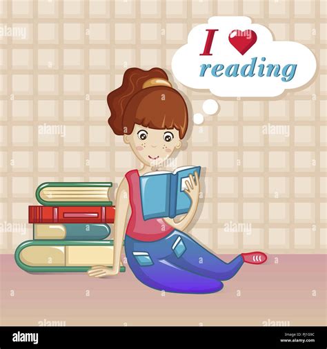 Reding Book Stock Vector Images Alamy