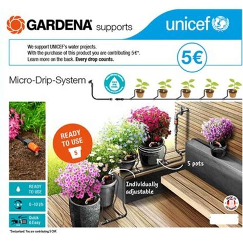 Gardena Micro Drip System Start Set Pflanztöpfe S Zugunsten Von Unicef