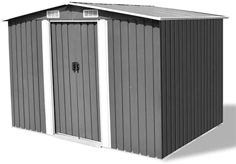 Vidaxl Garden Shed Green Metal Outdoor Patio Storage Cabinet Organise