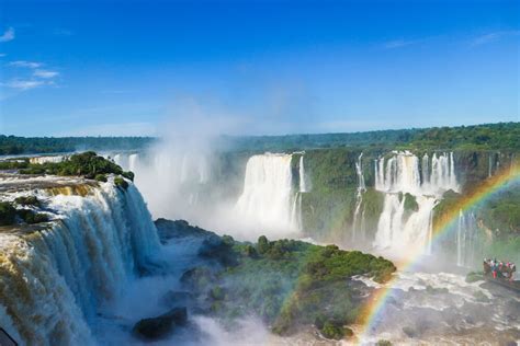 Brazil Argentina Waterfall Iguazu Falls Are More A Series Of