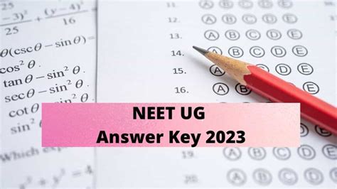 Neet Ug Answer Key 2023 Download Pdf For All Codes