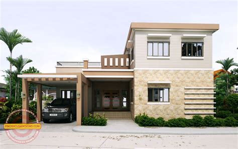 What makes a floor plan simple? Ronaldo - Simple 2 Storey Cool House Plan - Pinoy House ...