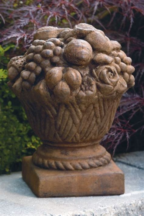 А лепить мы будем, конечно же, из соленого теста. Fruit Basket Finial Cement Garden Statue | Cement garden ...