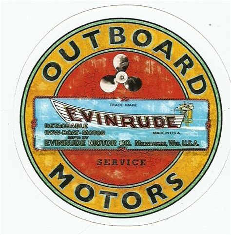 Evinrude Outboard Motors Sticker Decal Ebay