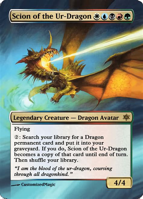 Scion Of The Ur Dragon Magic The Gathering Proxy Cards