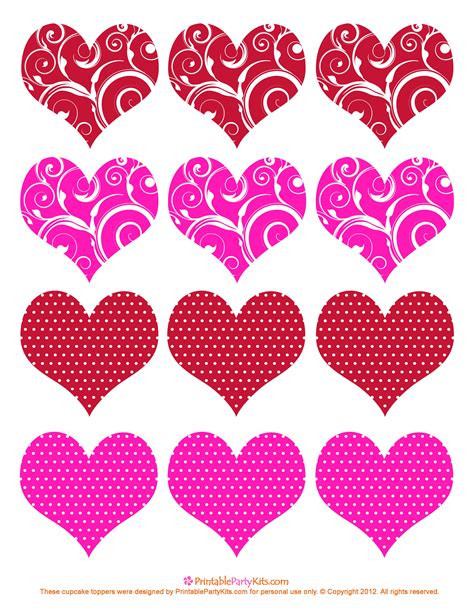 Printable Valentines Day Hearts