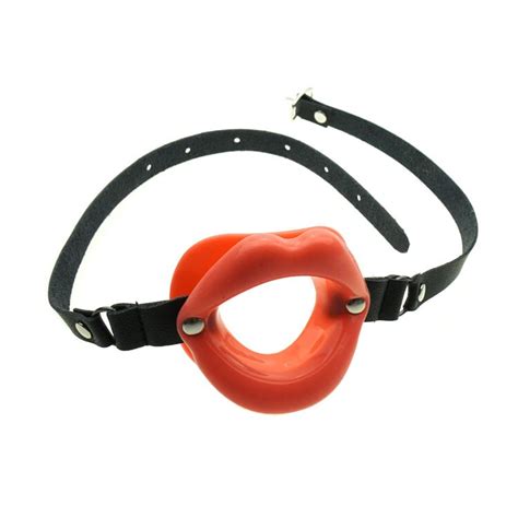 Adult Erotic Products Lip Shape Open Mouth Gag Bdsm Sex Toys Leather
