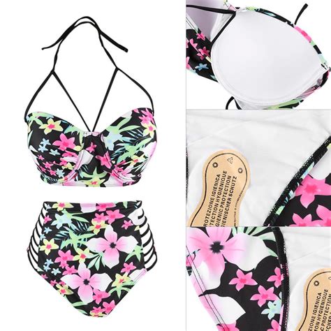Buy Sexy Women Bikini Set High Waist Plus Size Printed Push Up Summer Swimsuit At Affordable