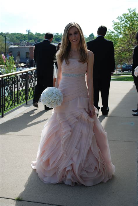 Davids Bridal Wedding Dress Blush Pink Vera Wang Pretty Blush Pink