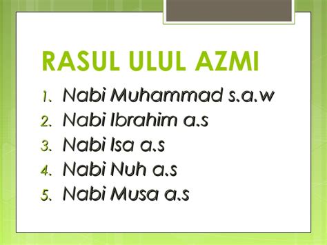 Ulul azmi adalah gelaran yang diberikan kepada nabi dan rasul allah swt yang diuji dengan ujian yang luar biasa serta memiliki ketabahan yang sangat tinggi dalam menyampaikan ajaran allah kepada kaumnya. Konsep Kerasulan