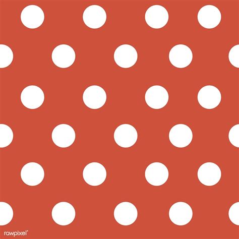 Red And White Seamless Polka Dot Pattern Vector Free Image By