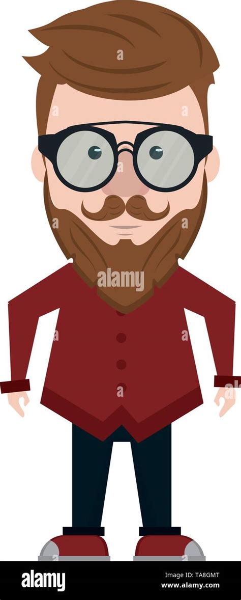 Hipster Guy With Glasses And Mustache Stock Vector Image And Art Alamy