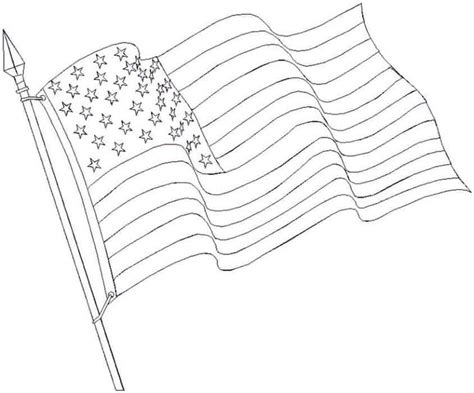 American Flag Clip Art Coloring Pages American Flag Coloring Page