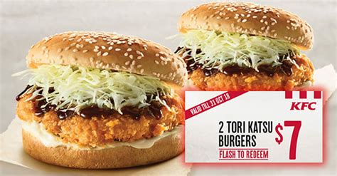 Kfc Flash This To Enjoy Two Tori Katsu Burgers For Only 7 Valid Till