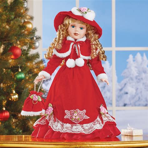 Winter Grace Holiday Porcelain Doll Collections Etc